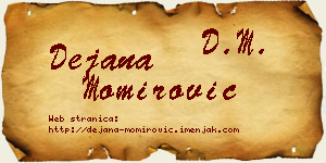 Dejana Momirović vizit kartica